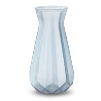 Bloemenvaas - lichtblauw/transparant glas - H18 x D11.5 cm