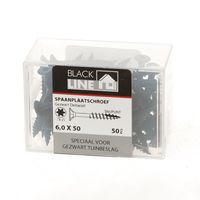 Spaanpl.schr.zwart pk tx25 6.0X50(50)