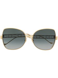 Elie Saab lunettes de soleil oversize à monture papillon - Or
