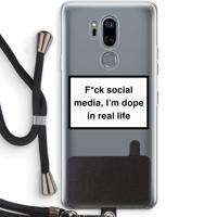 I'm dope: LG G7 Thinq Transparant Hoesje met koord - thumbnail