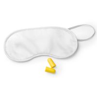 Slaapmasker wit met oordoppen   - - thumbnail
