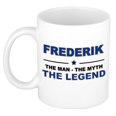 Frederik The man, The myth the legend cadeau koffie mok / thee beker 300 ml