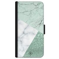 iPhone 12 mini flipcase - Minty marmer collage