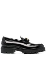 Tod's mocassins à plaque logo T - Noir