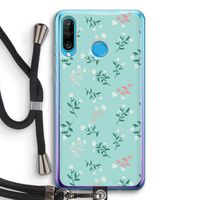 Small white flowers: Huawei P30 Lite Transparant Hoesje met koord