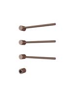 Hotbath &MORE set van 3 rails RARH50 ROUND 50 cm met separate schakelaar en inbouw element Geborsteld Koper PVD (RARH50-3BCP)