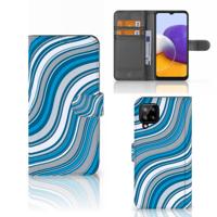 Samsung Galaxy A22 4G | M22 | Telefoon Hoesje | Waves Blue Samsung Galaxy A22 4G | M22 | Telefoon Hoesje | Waves Blue