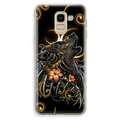 Huilende Wolf: Samsung Galaxy J6 (2018) Transparant Hoesje
