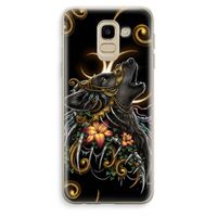 Huilende Wolf: Samsung Galaxy J6 (2018) Transparant Hoesje