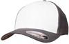 Flexfit FX6511CF Flexfit Mesh Colored Front Cap - Dark Grey/White/Dark Grey - L/XL