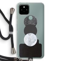 Marmeren cirkels: Pixel 5 Transparant Hoesje met koord