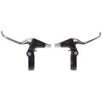 VWP remgreepset 2-vinger v-brake zwart/zilver