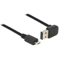 DeLOCK 1m, USB 2.0-A - USB 2.0 micro-B USB-kabel USB A Micro-USB B Zwart - thumbnail