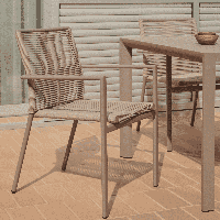 Kave Home Tuinstoel 'Culip' Geweven touw, kleur Bruin