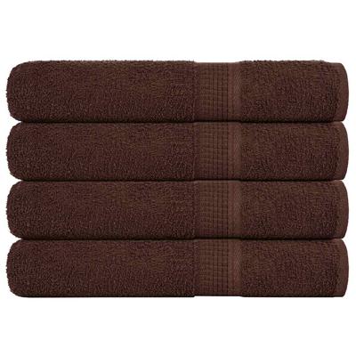 VidaXL Handdoeken 4 st 100x200 cm 360 g/m² 100% katoen bruin