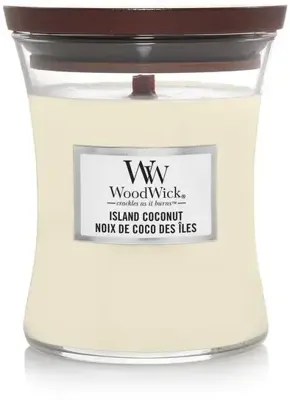 WoodWick medium candle island coconut