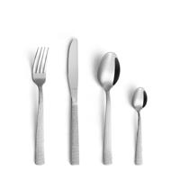 Bestekset Amefa Linen - zilverkleurig - 24-delig - 6 persoons