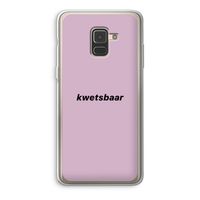 kwetsbaar: Samsung Galaxy A8 (2018) Transparant Hoesje