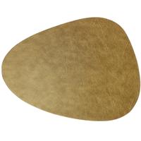 Unique Living placemats Floris lederlook - 1x - 39 x 30 cm - goud - PU leather - tafel