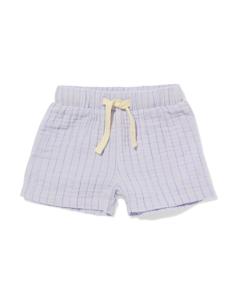 HEMA Newborn Korte Broek Mousseline Strepen Paars (paars)
