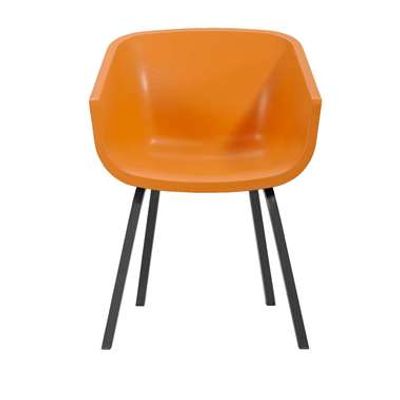 Hartman kuipstoel Amalia - oranje - aluminium onderstel