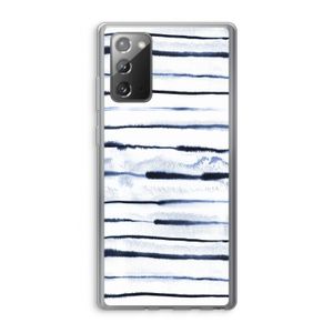 Ink Stripes: Samsung Galaxy Note 20 / Note 20 5G Transparant Hoesje