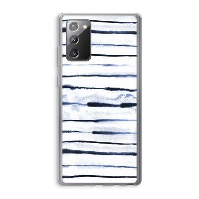 Ink Stripes: Samsung Galaxy Note 20 / Note 20 5G Transparant Hoesje