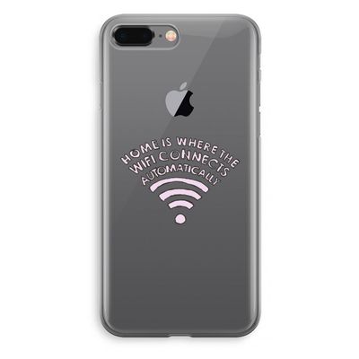 Home Is Where The Wifi Is: iPhone 8 Plus Transparant Hoesje