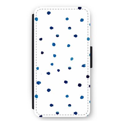 Blauwe stippen: iPhone 11 Flip Hoesje