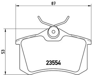 Remblokkenset, schijfrem BREMBO, u.a. fÃ¼r Renault, Nissan, CitroÃ«n, Opel