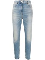 Balmain jean droit à taille haute - Gris