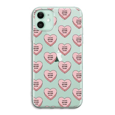 Chicks before dicks: iPhone 11 Transparant Hoesje