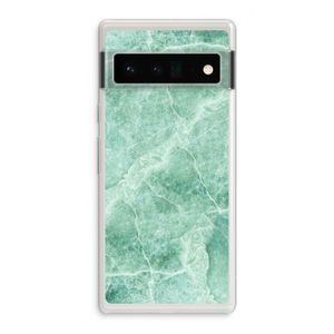Groen marmer: Google Pixel 6 Pro Transparant Hoesje
