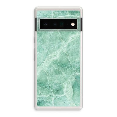 Groen marmer: Google Pixel 6 Pro Transparant Hoesje