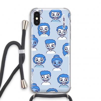 Gezichtjes: iPhone X Transparant Hoesje met koord