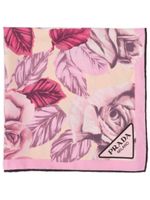 Prada foulard en soie à fleurs - Rose - thumbnail