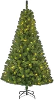 Black Box Trees Charlton verlichte kunstkerstboom voor buiten groen 215cm - 360 lampjes