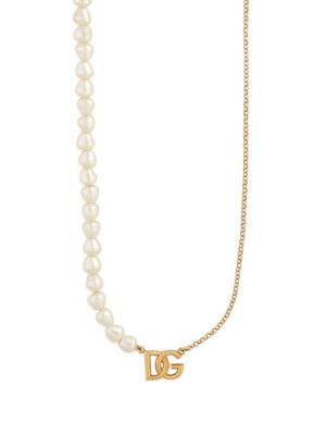 Dolce & Gabbana collier en chaîne à logo DG - Or