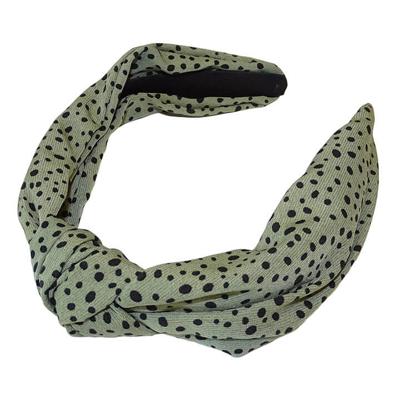 Sarlini Diadeem met Knoop Khaki/Zwart