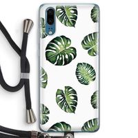 Tropische bladeren: Huawei P20 Transparant Hoesje met koord