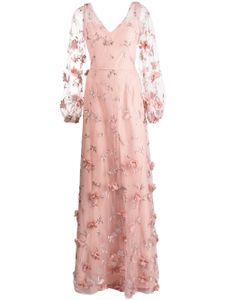 Marchesa Notte Bridesmaids robe Avellino à fleurs brodées - Rose