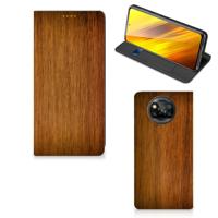 Xiaomi Poco X3 Pro | Poco X3 Book | Wallet Case | Donker Hout Xiaomi Poco X3 Pro | Poco X3 Book | Wallet Case | Donker Hout