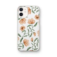 Peachy flowers: iPhone 12 mini Transparant Hoesje Peachy flowers: iPhone 12 mini Transparant Hoesje