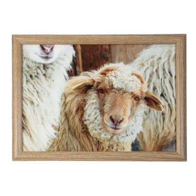 Mars & More Schootkussen Laptray - schaapjes beige print - 43 x 33 cm