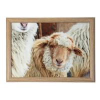 Mars & More Schootkussen Laptray - schaapjes beige print - 43 x 33 cm