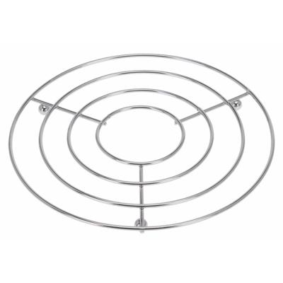 Excellent Houseware Onderzetter - zilver - metaal - Dia 20 cm - rond - pannenonderzetter
