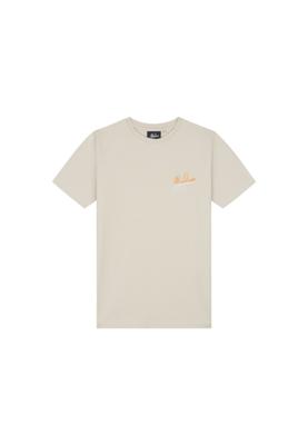 Malelions Junior Split T-Shirt Beige / Oranje maat Malelions Junior Split T-Shirt Beige / Oranje maat