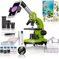 BIOLUX SEL studentenmicroscoop - BRESSER JUNIOR - vergroting 40x-1600x - experimenteerset - groen