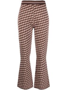 DVF Diane von Furstenberg pantalon en jacquard à motif géométrique - Marron