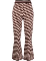 DVF Diane von Furstenberg pantalon en jacquard à motif géométrique - Marron - thumbnail